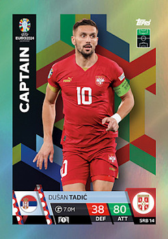 Dusan Tadic Serbia Topps Match Attax EURO 2024 Captain #SRB14